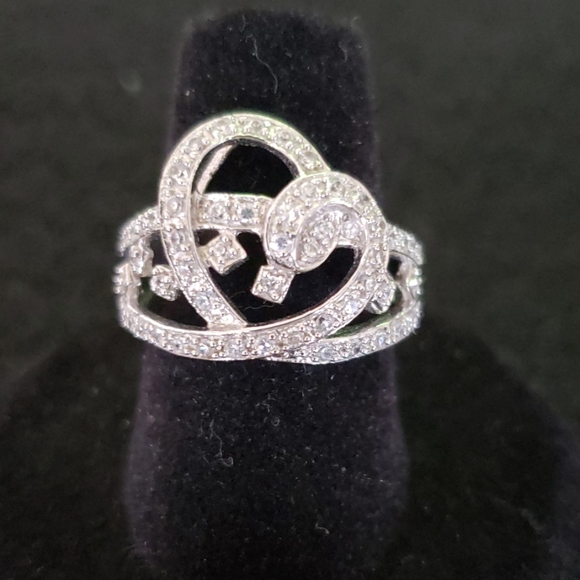 925 Sterling silver cubic zirconia ring - Picture 2 of 7